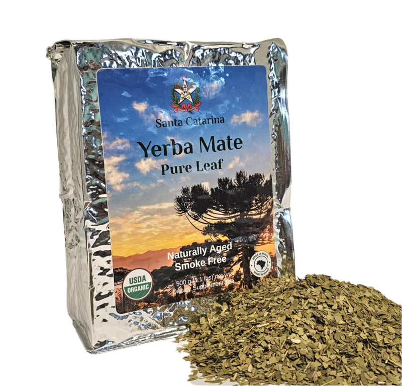 Santa Catarina Organic Aged Pure Leaf Yerba Mate 500g x 10 (1.1 lbs)