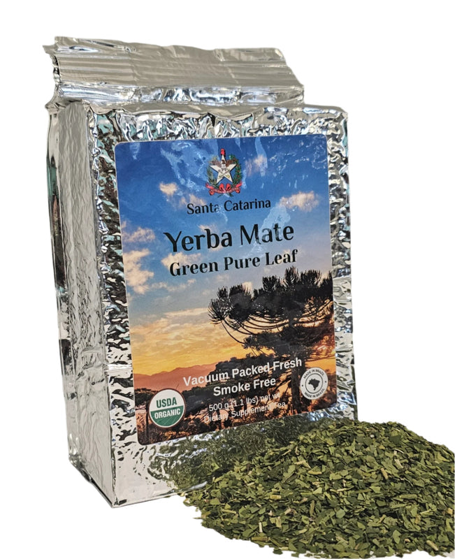 Santa Catarina Organic Fresh Green Yerba Mate 500g x 10 (1.1 lbs)