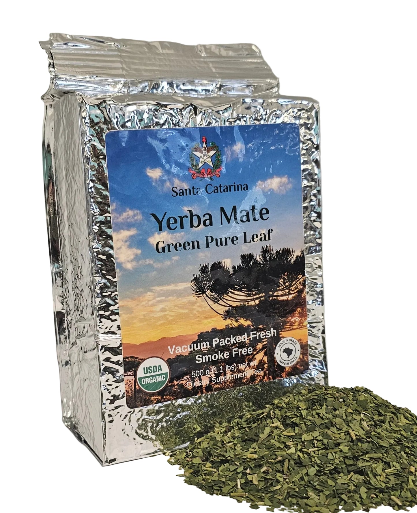 Santa Catarina Organic Fresh Green Yerba Mate 10x 500g (1.1 lbs)