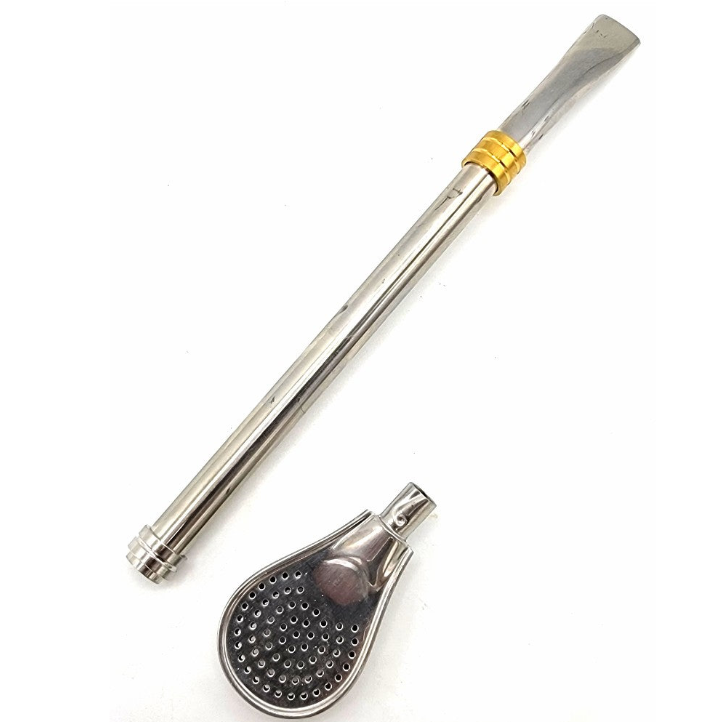Stainless Steel Bombilla with Removable Filter and Brush 19 cm (7.5 in)