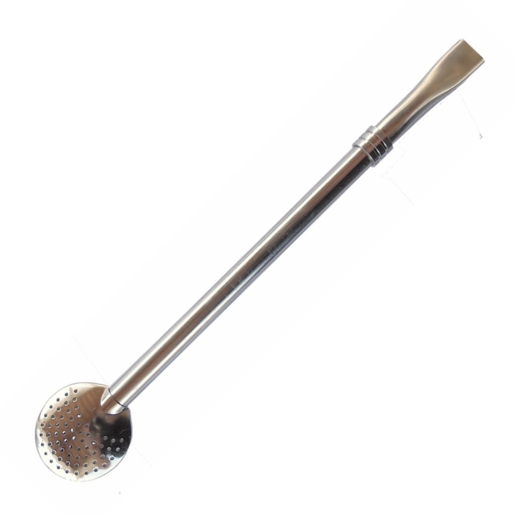 Round Stainless Steel Bombilla with Collar 19 cm (7.5 in) Qty 5